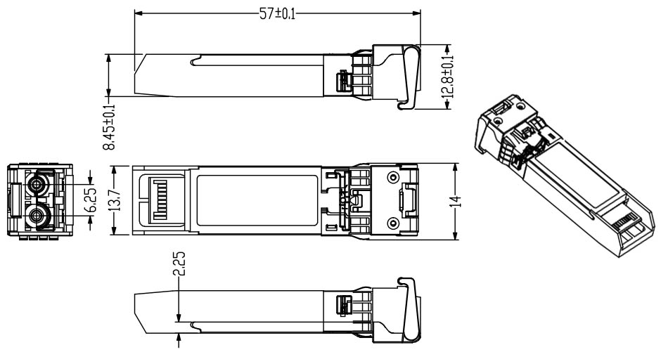 1.25Gb/s 120km DWDM SFP Transceiver